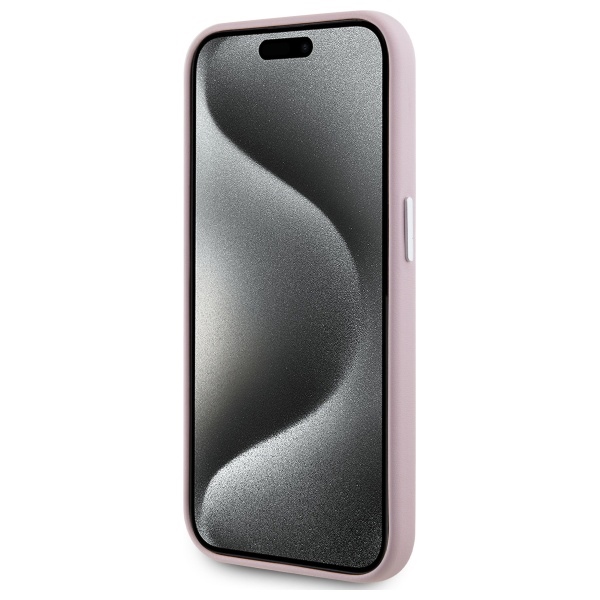Karl Lagerfeld iPhone 15 Pro Max Case FW Metal Plate MagSafe, Pink