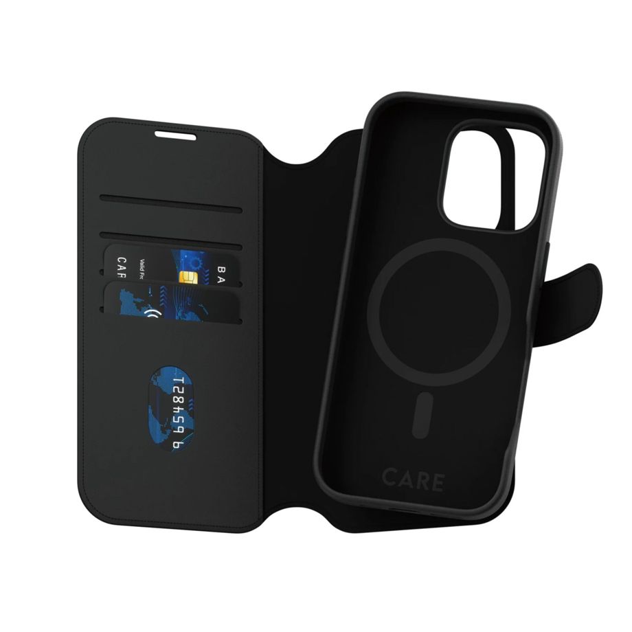 CARE by PanzerGlass Feature Tango 2in1 Wallet iPhone 16 Pro 6.3" MagSafe black/black 1330
