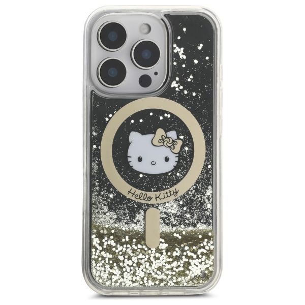 Hello Kitty iPhone 16 Pro Max Case Liquid Glitter Fever MagSafe, Gold