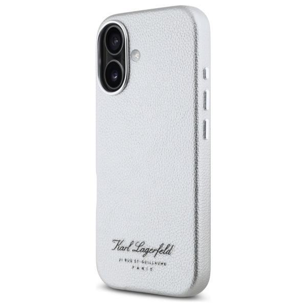 Чехол Karl Lagerfeld для iPhone 16 Hotel RSG, серый