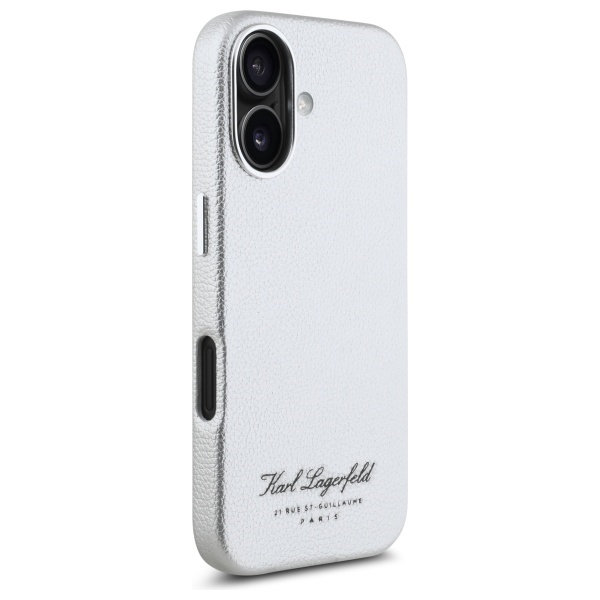 Чехол Karl Lagerfeld для iPhone 16 Hotel RSG, серый