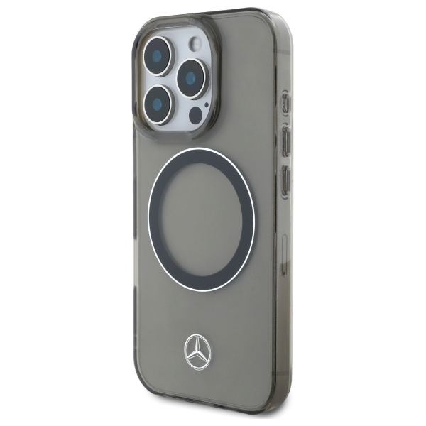 Mercedes iPhone 16 Pro Max vāciņš Silver Ring MagSafe, melns