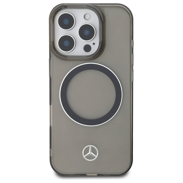 Mercedes iPhone 16 Pro Max vāciņš Silver Ring MagSafe, melns