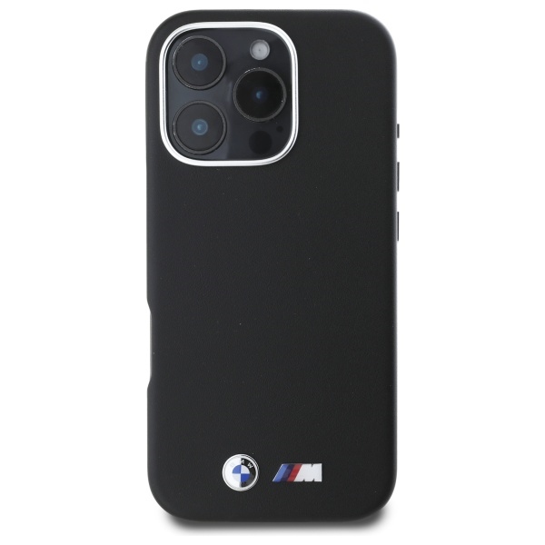 BMW iPhone 16 Pro Case M Smooth Full Wrapped Metal MagSafe, Black