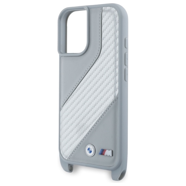 BMW iPhone 16 Case M Edition Carbon Stripe & Strap - Gray