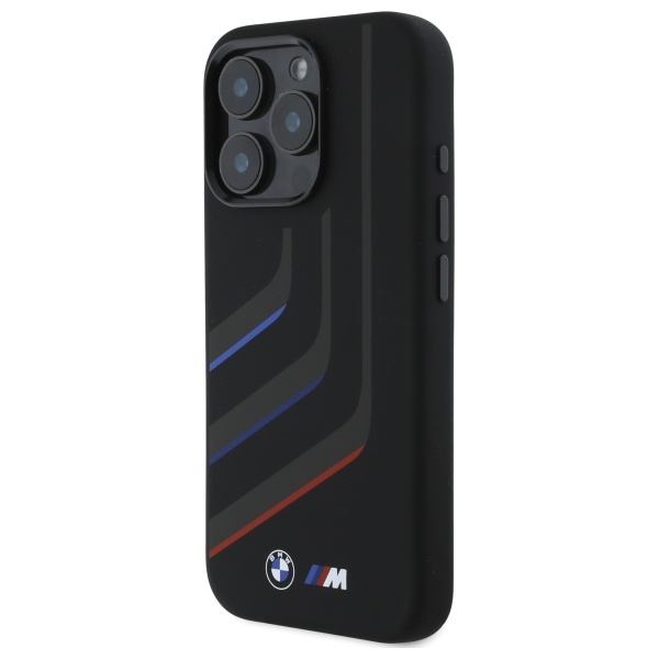 BMW BMHMP16L23SLIK iPhone 16 Pro 6.3" black/black hardcase Silicone Turning Lines MagSafe