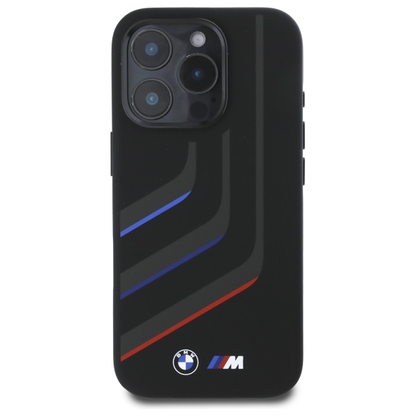 BMW BMHMP16L23SLIK iPhone 16 Pro 6.3" black/black hardcase Silicone Turning Lines MagSafe