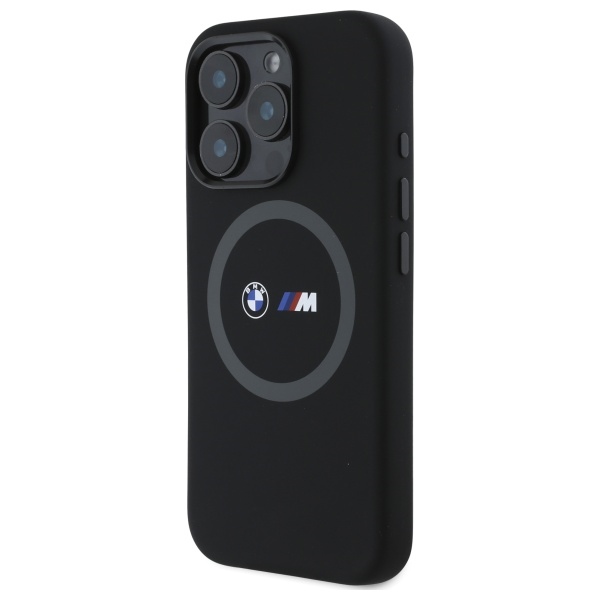 BMW BMHMP16L23SROK iPhone 16 Pro 6.3" black/black hardcase M Silicone Printed Ring MagSafe
