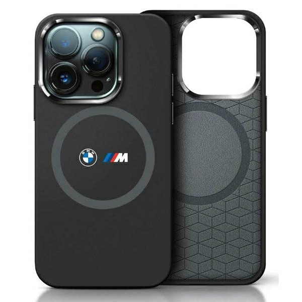 BMW BMHMP16S23SROK iPhone 16 6.1" black/black hardcase M Silicone Printed Ring MagSafe