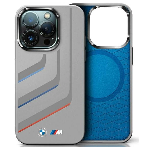 BMW BMHMP16X23SLIG iPhone 16 Pro Max 6.9" gray/gray hardcase Silicone Turning Lines MagSafe