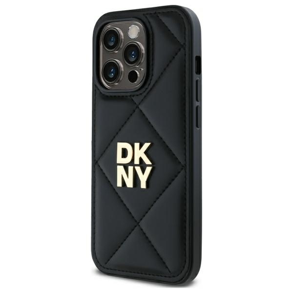 DKNY iPhone 14 Pro Max Case Quilted Stack Logo, Black