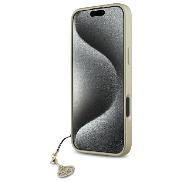 Guess iPhone 16 Plus Case 4G Charms Collection, Brown