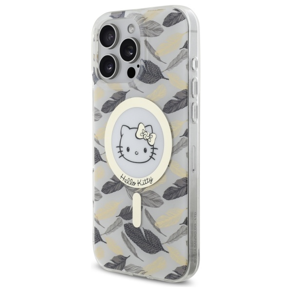 Hello Kitty iPhone 16 Pro Max Case IML Golden Leaves MagSafe, White