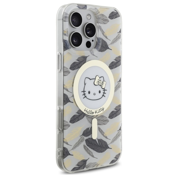 Hello Kitty iPhone 16 Pro Max Case IML Golden Leaves MagSafe, White