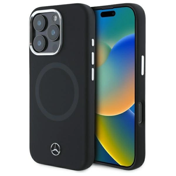 Mercedes MEHMP16X23SUTTK iPhone 16 Pro Max 6.9" black/black hardcase Silicone Tonal Logo MagSafe