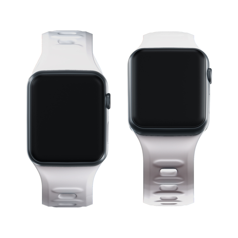 3mk Silicone Watch Strap for Apple Watch 42 / 44 / 45 / 49 mm, White