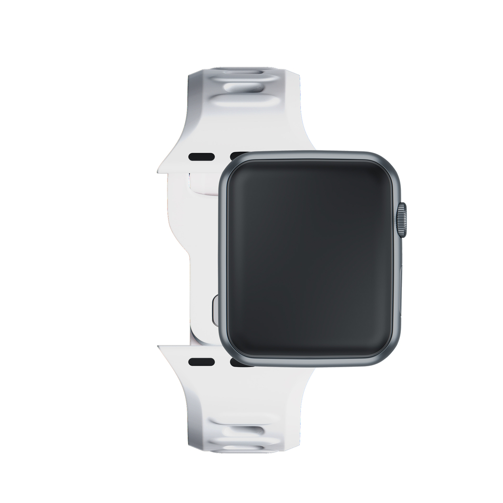 3mk Silicone Watch Strap for Apple Watch 42 / 44 / 45 / 49 mm, White