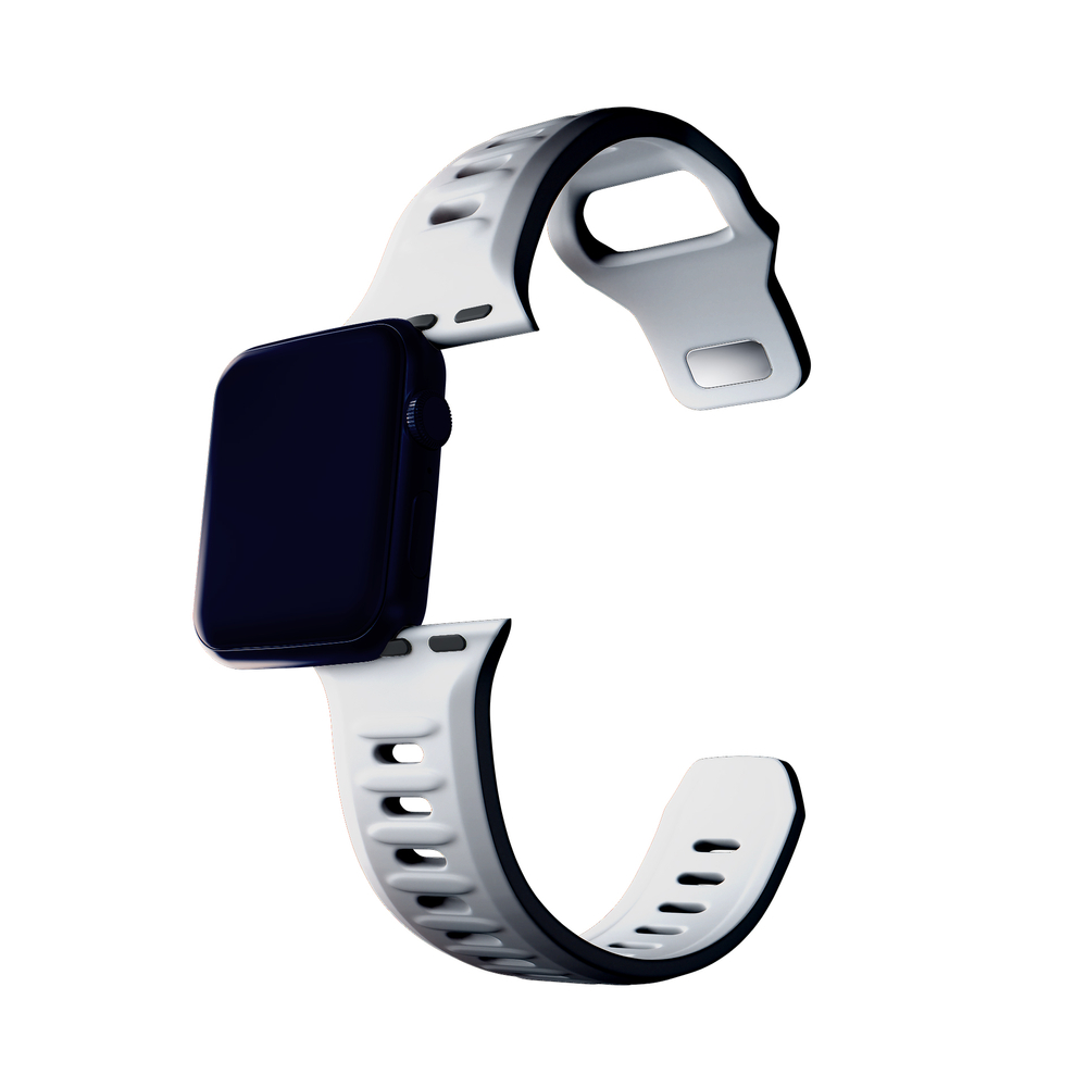 3mk Silicone Watch Strap for Apple Watch 42 / 44 / 45 / 49 mm, White