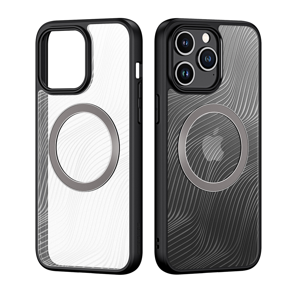 Armored case for iPhone 15 Pro Max with MagSafe Dux Ducis Aimo Mag - black