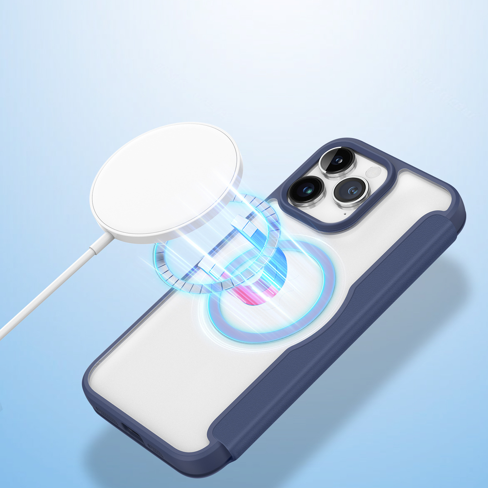 Dux Ducis Skin X Pro Magnetic Flip MagSafe Case iPhone 15 Pro Max - Blue