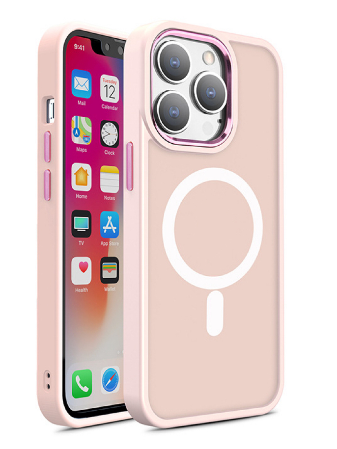 Color Matte Case for iPhone 15 Pro Max with MagSafe, Pink