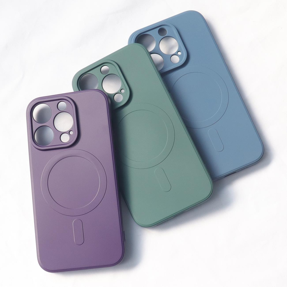 Silicone Case for iPhone 15 Pro Max with MagSafe, Gray