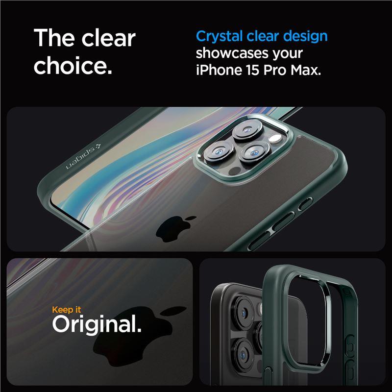 Spigen Ultra Hybrid iPhone 15 Pro Max Case - Dark Green