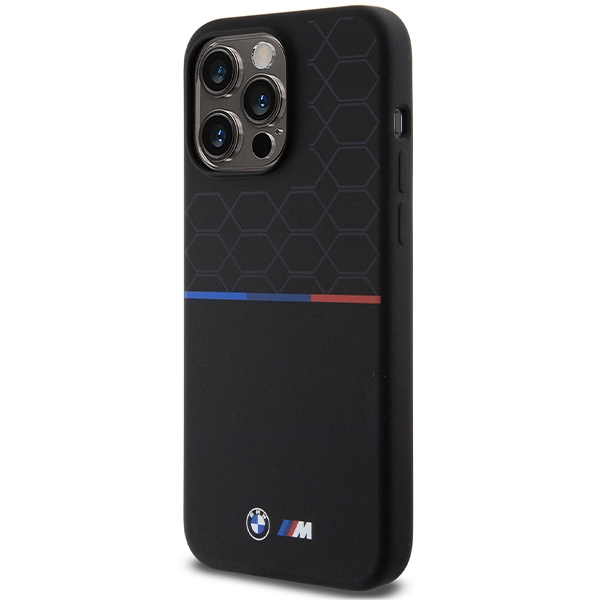 BMW iPhone 15 Pro Max Case Silicone Pattern MagSafe, Black