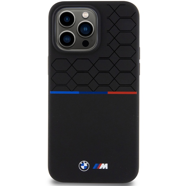 BMW iPhone 15 Pro Max Case Silicone Pattern MagSafe, Black