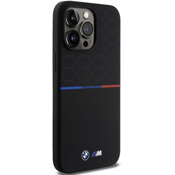 BMW iPhone 15 Pro Max Case Silicone Pattern MagSafe, Black