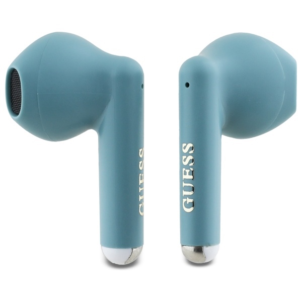 Guess TWS Bluetooth austiņas Printed Classic Logo, tirkīza