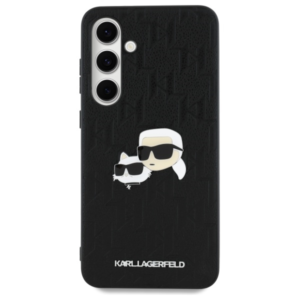 Karl Lagerfeld Samsung Galaxy S24 FE Case Monogram Karl & Choupette, Black