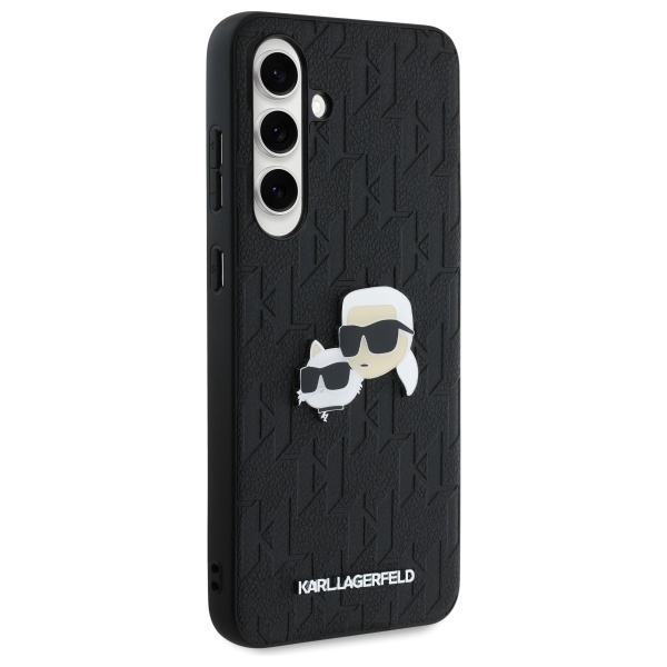 Karl Lagerfeld Samsung Galaxy S24 FE Case Monogram Karl & Choupette, Black