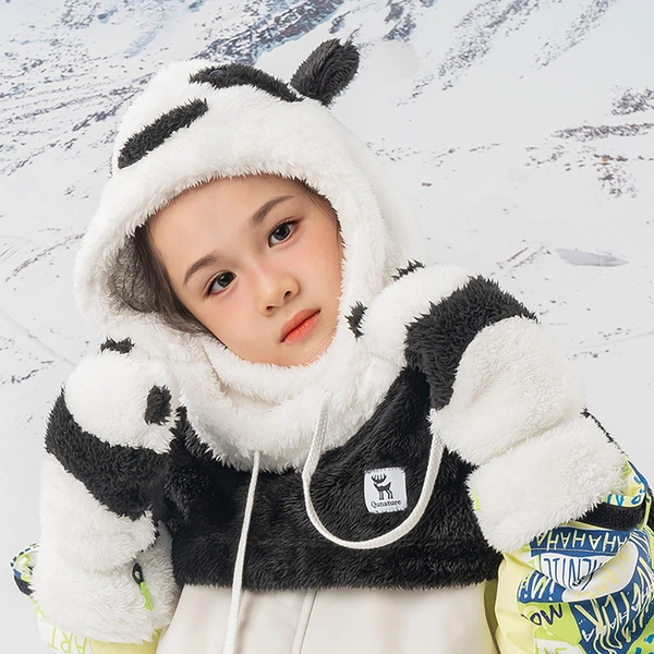 Лыжные перчатки Qunature Panda для детей и взрослых, размер S,...