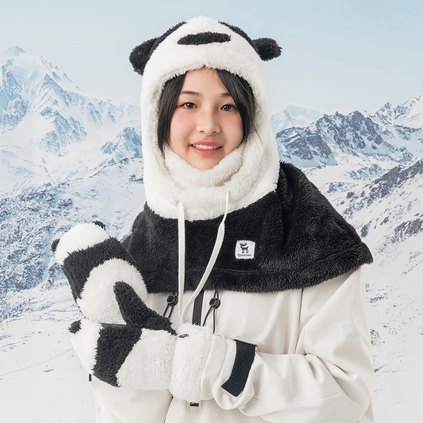 Лыжные перчатки Qunature Panda для детей и взрослых, размер S,...