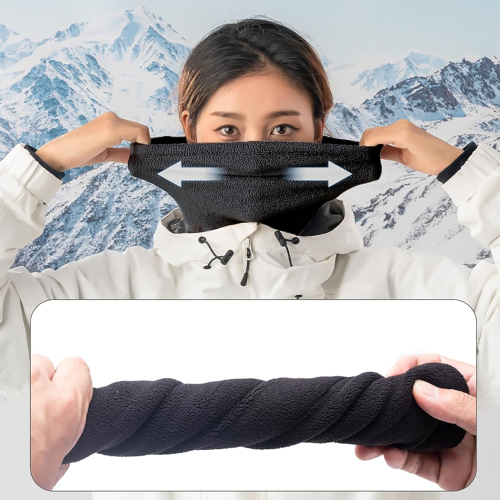 Qunature Oli Ski Neck Warmer, Size L, Black