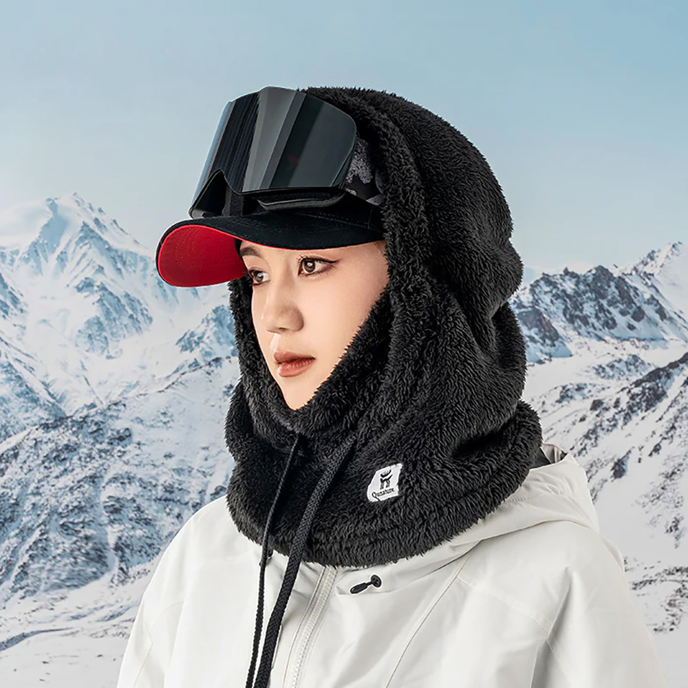 Qunature Arctic Velvet Ski Balaclava, Size M, Black