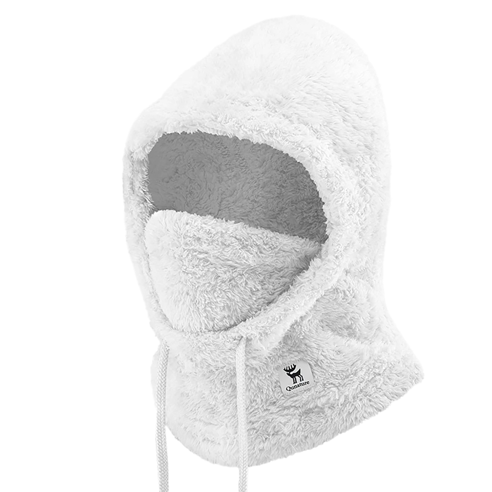 Qunature Arctic Velvet Ski Balaclava, Size L - White