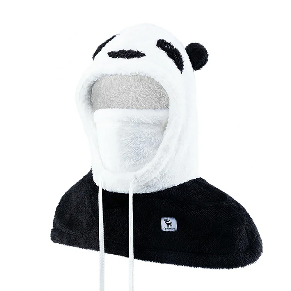 Qunature Panda Ski Balaclava, Size M, Black/White