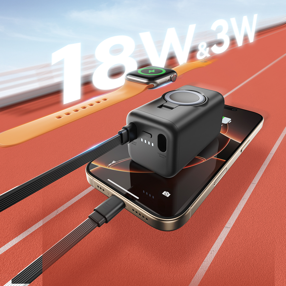 Joyroom JR-W13 5000mAh ārējais akumulators Apple Watch, melns