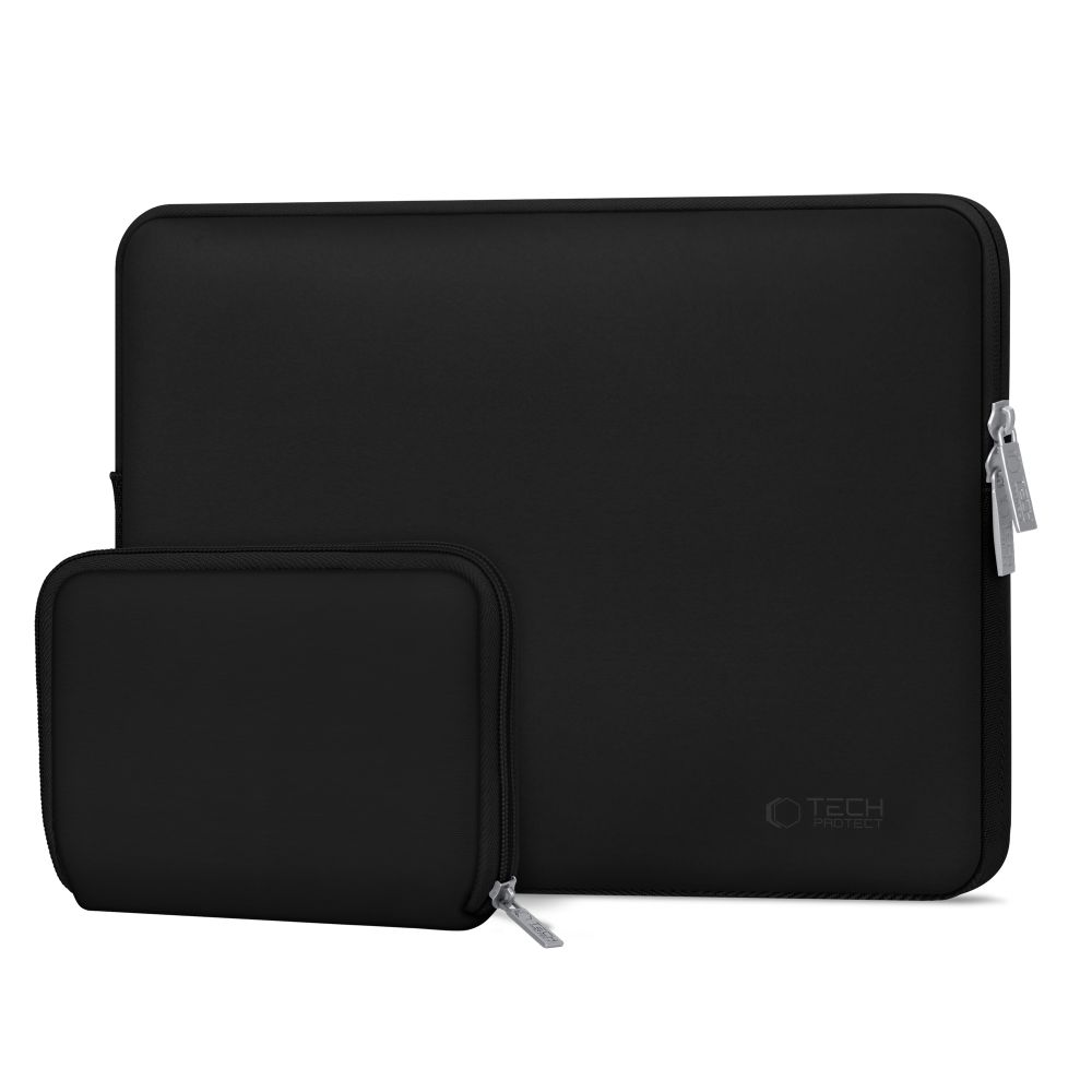 Tech-Protect Neoslim 13-14\" Laptop Case with Accessory Bag, Black