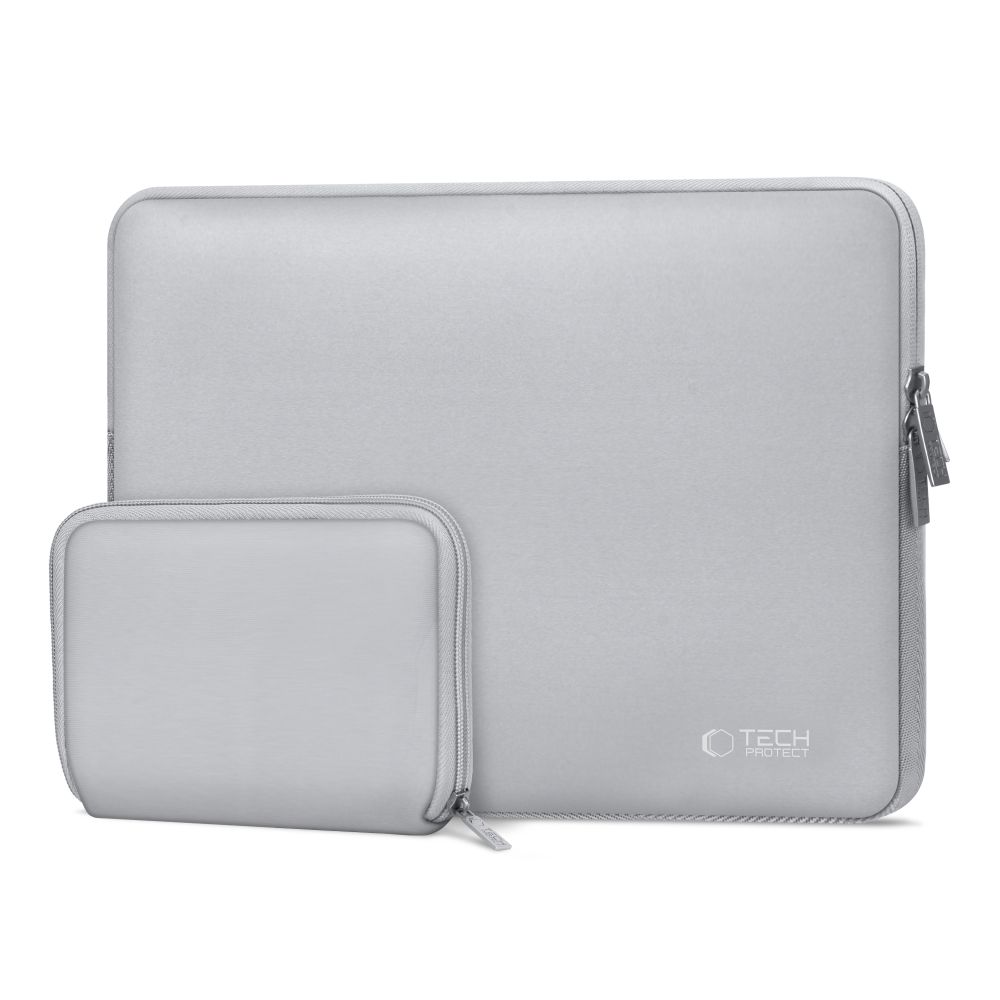 Tech-Protect Neoslim 13-14\" Laptop Bag with Accessory Pouch, Gray