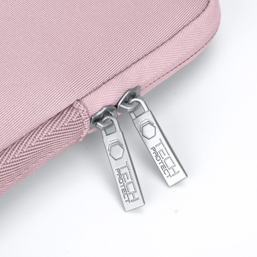 Tech-Protect Neoslim 15-16\" Laptop Bag with Accessory Pouch, Pink