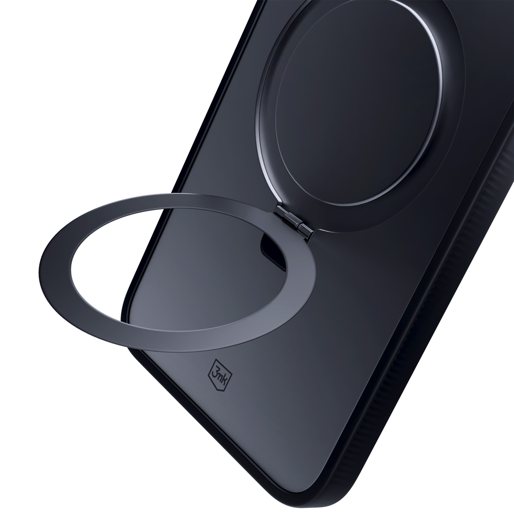 3mk Apple iPhone 15 Pro Max Case Smoke Case Mag&Stand, Black