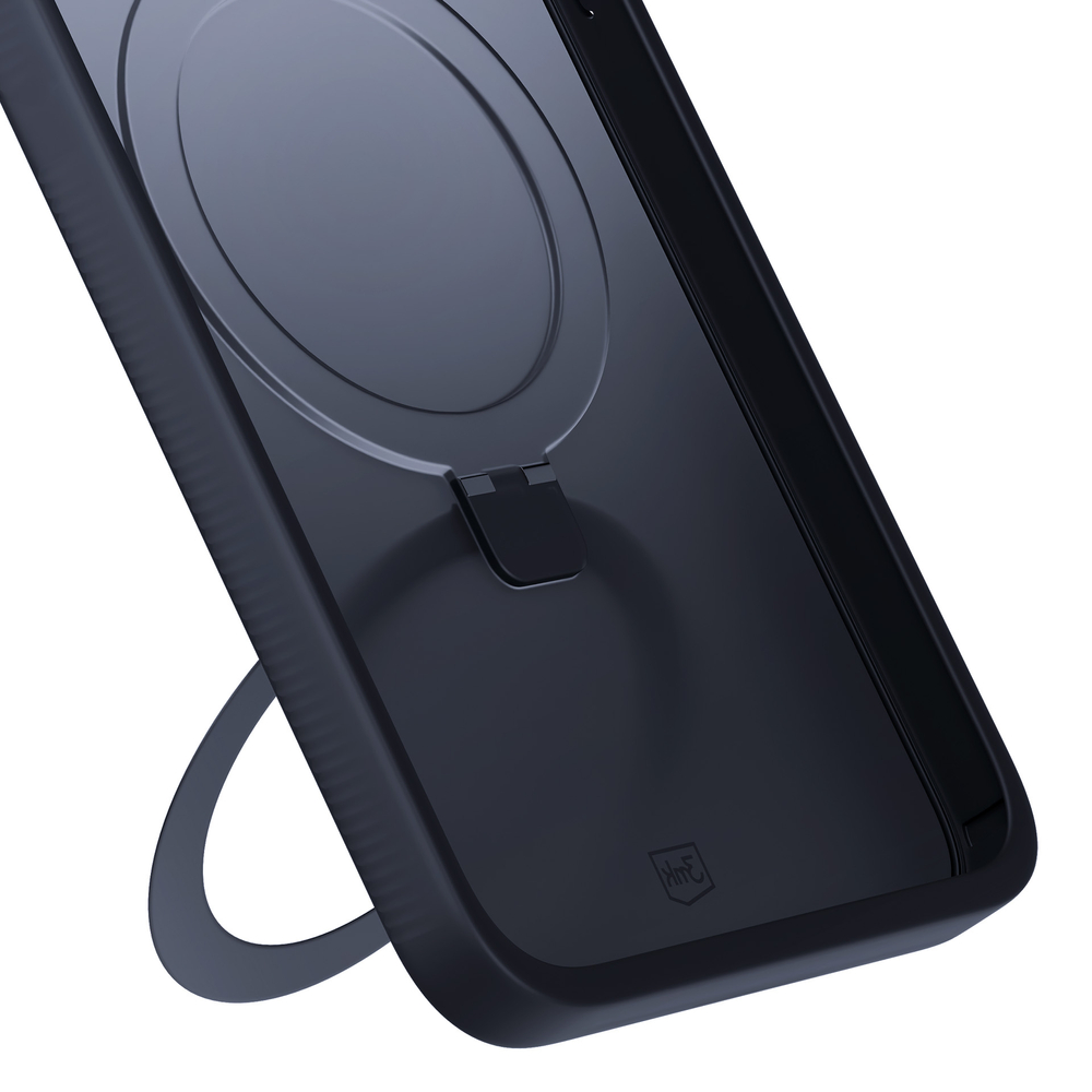 3mk Apple iPhone 15 Pro Max Case Smoke Case Mag&Stand, Black