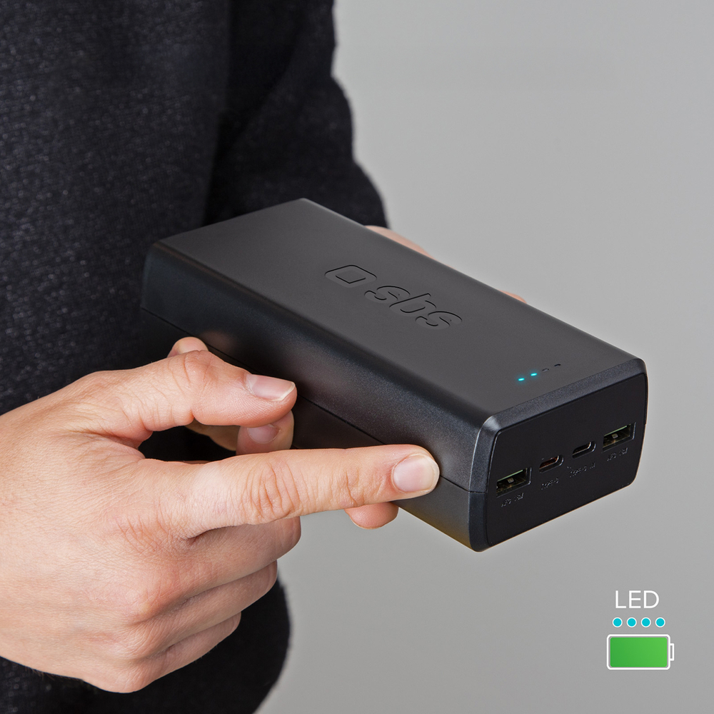 Sbs 30000 mAh Power Bank TTBB30000PD20K, Black