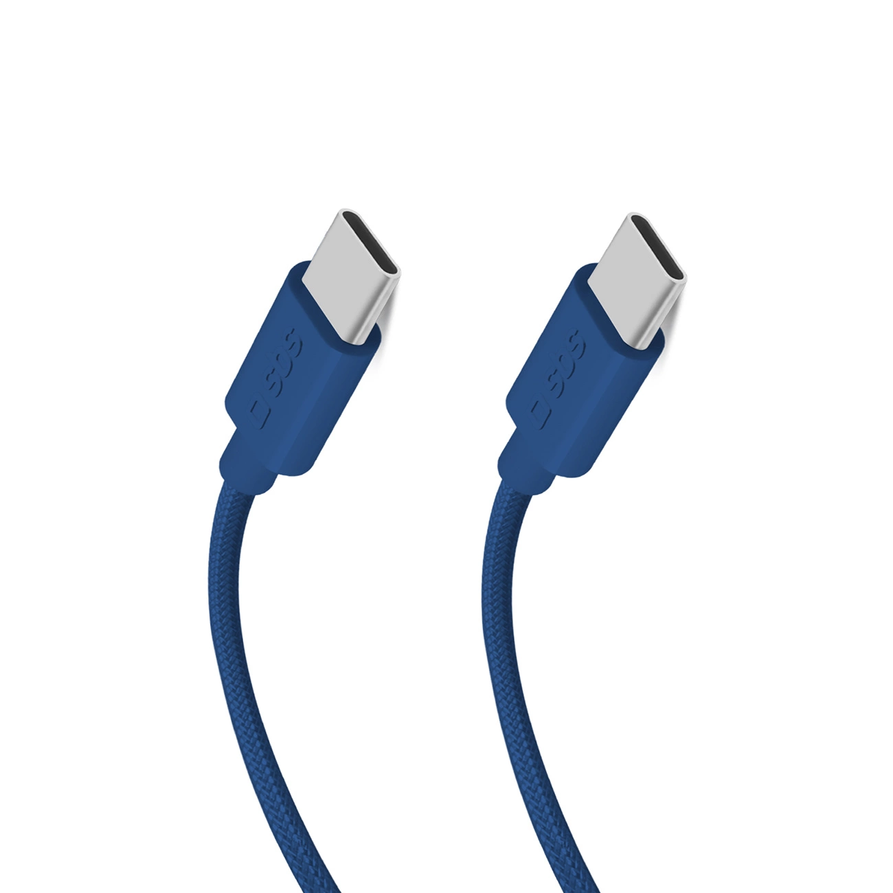 Fabric cable with USB-C USB-C 1.5m 60W Blue