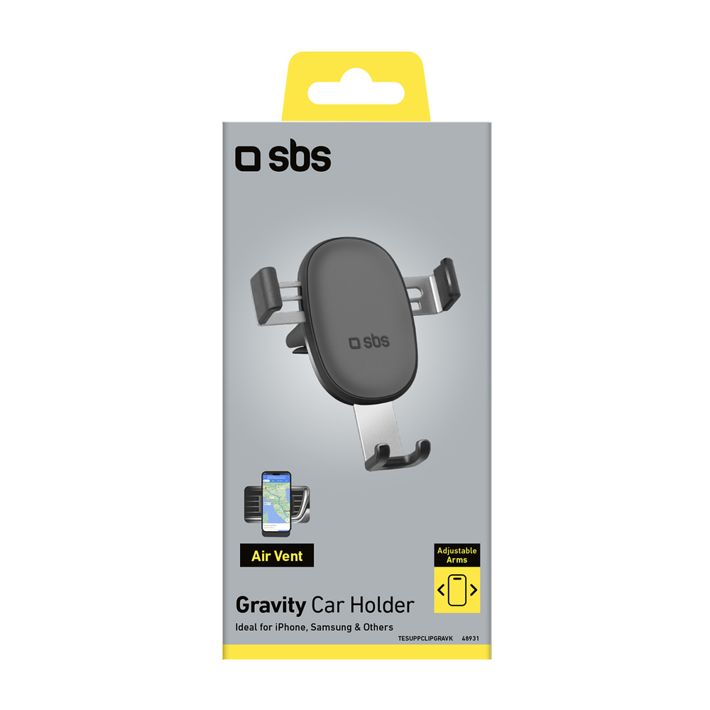 Sbs Gravity Car Smartphone Holder for Air Vent, Black