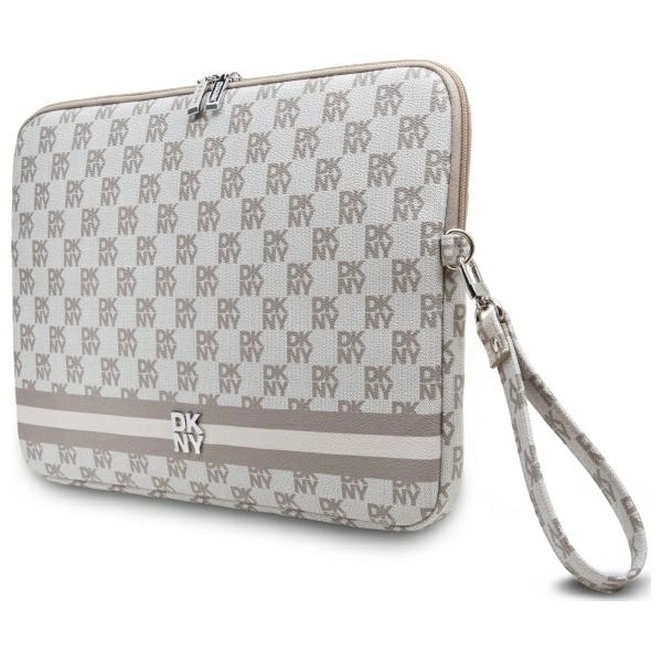 Чехол для ноутбука 14\" DKNY Checkered Pattern Printed Stripes, бежевый