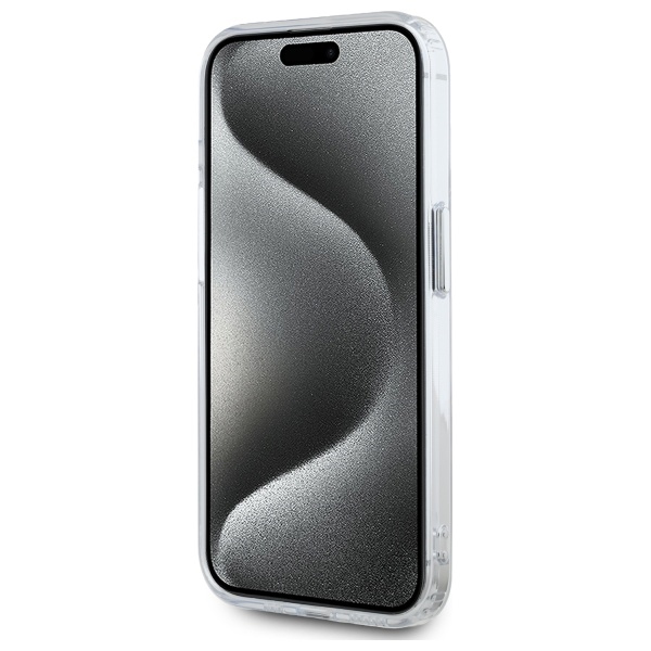 Karl Lagerfeld iPhone 15 Pro Max Case IML Metal Karl&Choupette MagSafe, White
